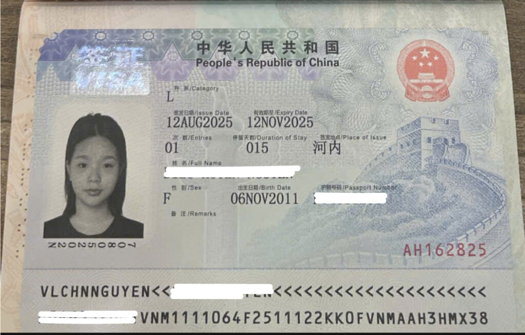Bảng Giá Visa Trung Quốc Mới Nhất 2025 – Lệ Phí, Dịch Vụ, Thời Gian Xét Duyệt