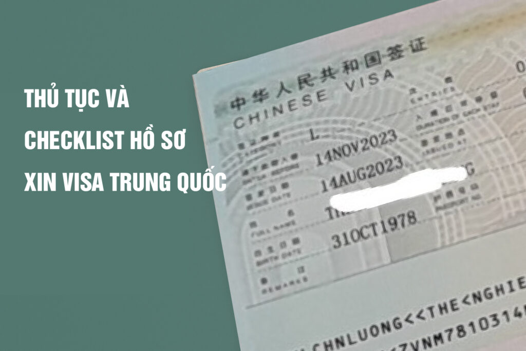 Danh sách kiểm tra hồ sơ xin visa Trung Quốc